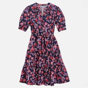 Draper James Loretta Shirt Dress Fall Blooms Field Poppy